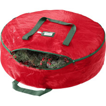 Heavy Duty 30" Wreath Storage Bag – Waterproof Plastic, Green, 1-Pack, Compatible with 30" Wreaths