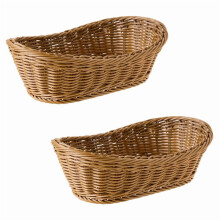 Oval wicker bread basket 10.2 inch