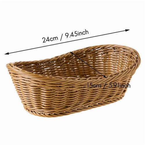 Oval wicker bread basket 10.2 inch 1