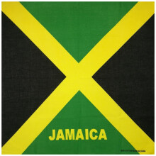 Bandana Square Scarf Jamaica Flag Printed Headband Wrap Handkerchief for Unisex