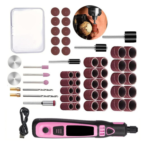 Rechargeable Engraving Tool Set 54Pcs Multi Purpose Grinding Polishing Carving Set
