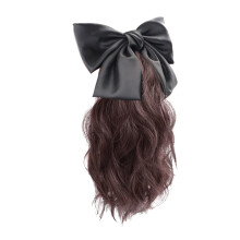 Pinza para el cabello con lazo y forma de fuente para coleta, para mujer.