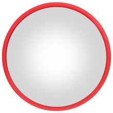Durable Red Convex Road Mirror Adjustable Wide Angle for Driving Visibility