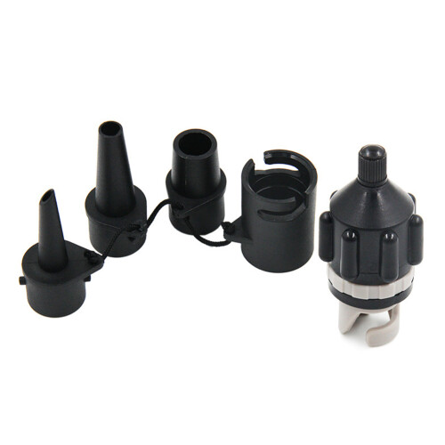 Multifunctional Black Paddle Board Inflation Nozzle Adapter, 200*100*40mm