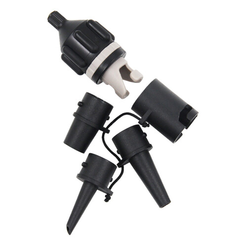 Multifunktionaler schwarzer Paddleboard-Aufblasdüsenadapter 200*100*40mm 1