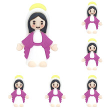 10 Pcs Little Virgin Mary Figurines, Christ Toys Miniature Virgin Mary Doll to Hide and Seek Classic Religious Gifts for Sunday Stuffers Baptism Gift