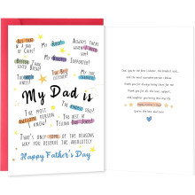 Funny Father's Day Card for Dad – Humorous Gift from Daughter/Son/Kids, Compatible with Dad's Superpowers