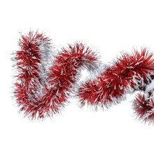 6.56 FT Red Metallic Christmas Tinsel Garland for Tree, Mantle, Stairs, Fireplace – Indoor/Outdoor Decor, Compatible with Christmas Decor