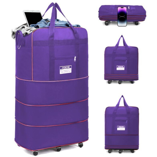 Erweiterbare Reisetasche mit Rollen, 100 l