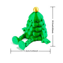 1pc 3D Printing Christmas Tree Storage Box Ornament Desktop Ornament 3d Printed Animals Home Office Printed Figures Christmas Gifts
