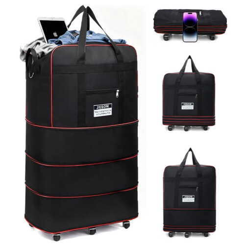 Erweiterbare Reisetasche mit Rollen, 100 Liter 1