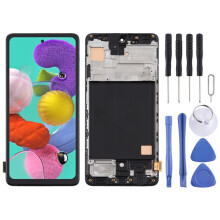 Écran LCD TFT avec cadre pour Samsung pour Galaxy A51 4G (Noir)