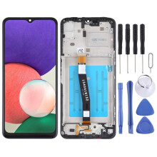 (Black) Écran LCD Samsung pour Galaxy A22 5G SM-A226 Ensemble complet de numériseur avec cadre