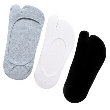 Chaussettes-chaussons en coton antidérapant pour hommes, grises, lot de 3 paires