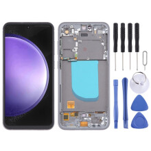 (Black) Pour Samsung pour Galaxy S23 FE 6,43 pouces OLED LCD avec cadre