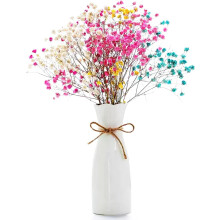 Ceramic Vase with Rope, 8.2" H, Rustic Style for Dried & Fresh Flowers – Fireplace, Bedroom, Kitchen, Living Room, Office Desk Centerpiece