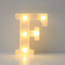 AuroraX LED Light-Up Letter F Decor, DIY Personalized Christmas & Thanksgiving Decoration, Indoor/Outdoor Party Supply