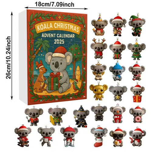 Koala Christmas Advent Calendar 24 Days Hanging Decor 2