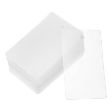 50Pcs Durable Transparent PVC Jewelry Message Cards with Prepunched Holes for Labeling and Display