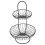 Μαύρο μεταλλικό οργανωτή καλαθιών διπλής στρώσης 1 τεμάχιο 3
