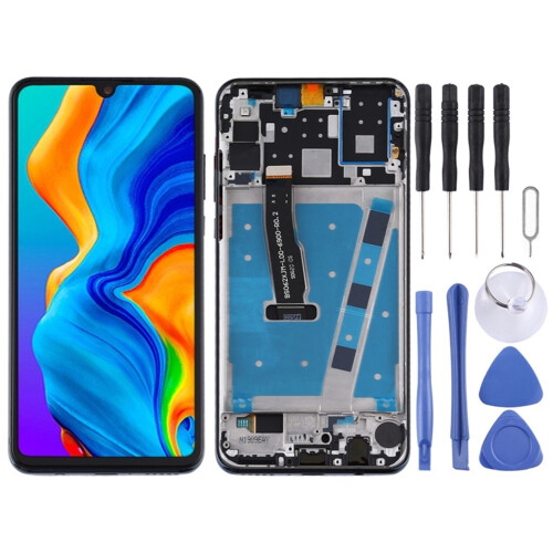 (Black) Écran LCD avec cadre pour Huawei P30 Lite (RAM 4G / Version standard) (Noir)