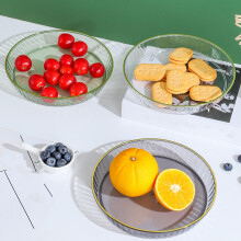 Fruit Tray, Snack Bowl, Plastic Serving Dish, Divided Compartments, for Coffee Table Snacks, Candy Storage, and Dried Fruits, Orange, by
