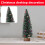 Flocked Beaded Mini Christmas Tree Desktop Decoration 4