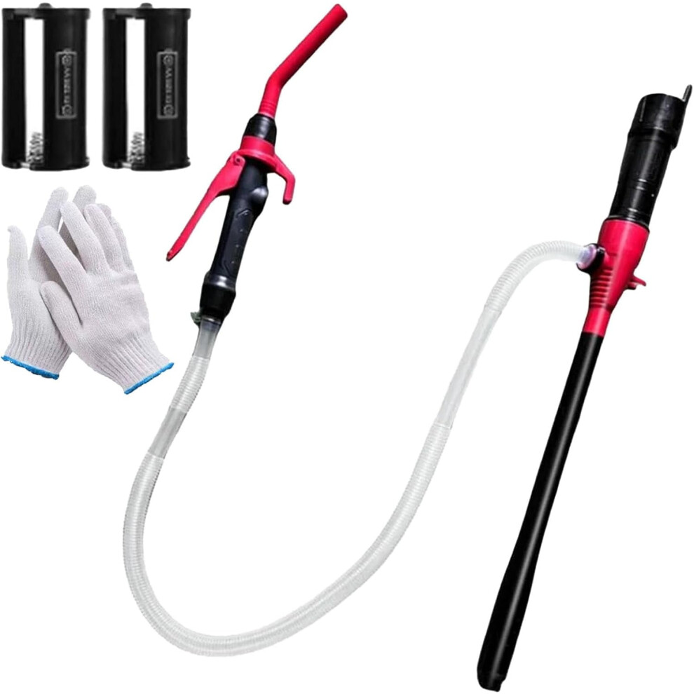 Cordless Fuel Transfer Pump Compatible With Dewalt 20V & Milwaukee 18V Batteries, Portable Hand Pump For Fuel/Water Transfer (Red) Red 9496895141521