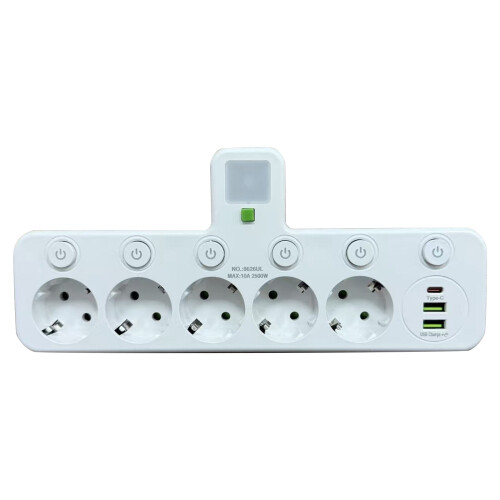 Inteligentná vežová predlžovačka s USB portami a individuálnym