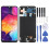 (Black) Οθόνη LCD Super AMOLED για συγκρότημα πλήρους ψηφιοποίησης Galaxy A50 με πλαίσιο 1