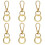 Dråbeformet legering drejelås lanyard snap hook gylden 1