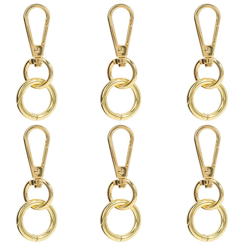 Dråbeformet legering drejelås lanyard snap hook gylden