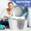 WC-Deckelbezug aus Polyester, rund/oval/länglich, 2er-Pack 7