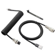 Cabo USB espiralado para teclado mecânico de 2 m