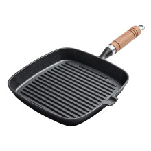 Iron Steak Striped Non-Stick 9.44" Frying Pan for Grilling, Searing & Sautéing – Even Heat Distribution, Alloy Cookware