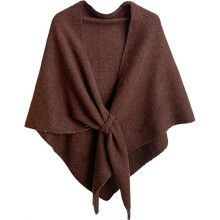 Xale feminino elegante com alça, cachecol macio e oversized para uso diário, estilo poncho versátil em cor sólida.
