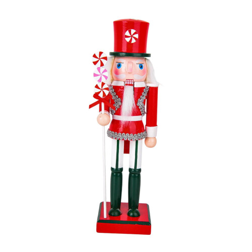 Weihnachtsdekor-Figur aus Holz: Nussknacker, stehend