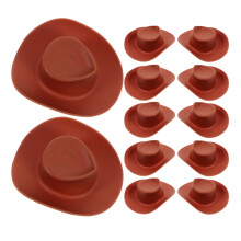 Accessoires pour une fête sur le thème du Far West : petits chapeaux de cowboy marron (60 pièces)