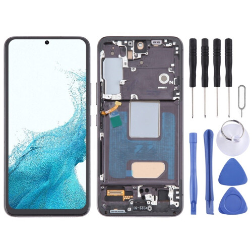 (Black) Per Samsung per Galaxy S22 5G EU TFT LCD con cornice