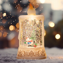 Bougies LED sans flamme AuroraX, mini guirlandes lumineuses de Noël vintage automnales, veilleuse d'intérieur, décorations de Noël pour la