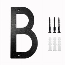 5" Modern Matte Black 3D House Numbers – Weatherproof, Rust-Free, Easy Install with Screws – Compatible with Exterior Walls & Mailboxes