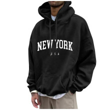 Cuoff Hoodies Sweatshirt Winter Loose Printed Casual Fashion Sports Hoodies voor heren Zwart2X