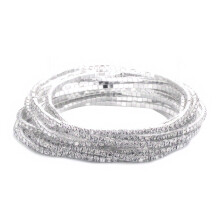 12-pack glittrande strass stretcharmband resårband kristaller armband smycken accessoar för kvinnor damer