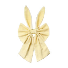 Nœud décoratif suspendu oreilles de lapin de Pâques, grand nœud en tissu à suspendre de 19,8 x 39,9 cm avec oreilles de lapin, pour décoration