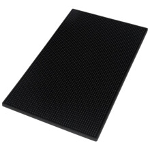 Tapis de bar noir 30 x 15 cm, tapis essuie-verres et tapis anti-éclaboussures pour bar à domicile, barman, cuisine, tapis à café – Compatible