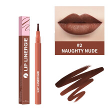 Lip- en lippenstiftpen met langdurige, intense kleur, 2-in-1