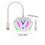 Type-C Ethernet Adapter 100Mbps, RGB Wired Network Card, Plug & Play, Compact White Plastic Adapter for Laptop/Tablet 2