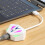 Type-C Ethernet Adapter 100Mbps, RGB Wired Network Card, Plug & Play, Compact White Plastic Adapter for Laptop/Tablet 4