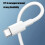 Type-C Ethernet Adapter 100Mbps, RGB Wired Network Card, Plug & Play, Compact White Plastic Adapter for Laptop/Tablet 5