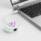 Type-C Ethernet Adapter 100Mbps, RGB Wired Network Card, Plug & Play, Compact White Plastic Adapter for Laptop/Tablet 6